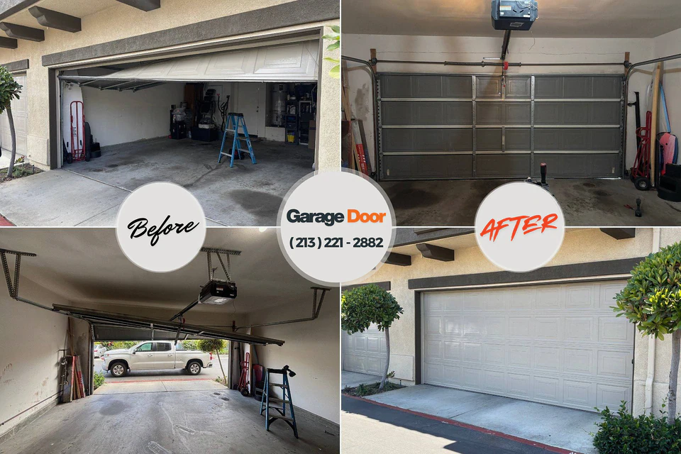 Before and after: garage door installation West Liberty, OH